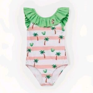 Disney kids Girls Size 4 One-piece swimsuit Vacay swim Toddler girls Striped